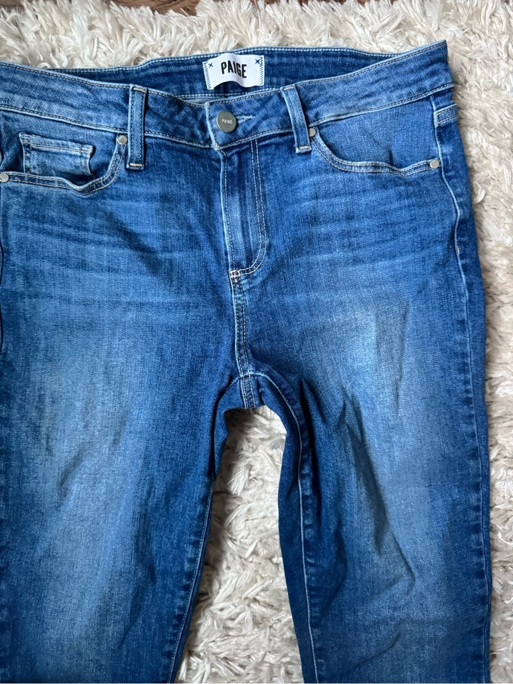 Paige Verdugo Crop Skinny Mid Rise Jeans - Picture 6 of 8